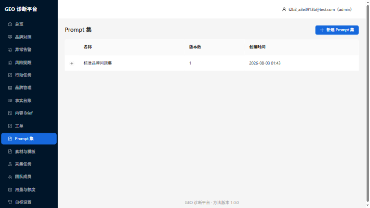 Prompt 集页